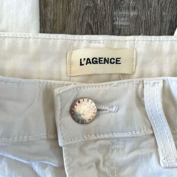 L'AGENCE Marguerite Cream Colored Skinny Jeans - Size: 25 - Picture 4 of 12